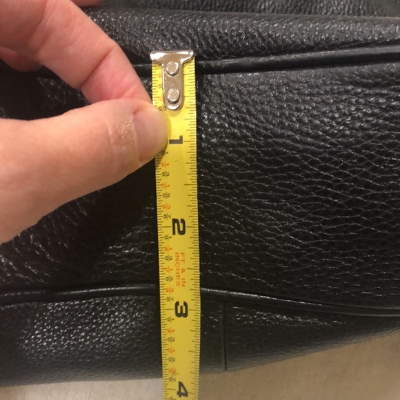 Tory Burch Thea Round Tote Black Leather Shoulder Bag - Picture 10 of 12